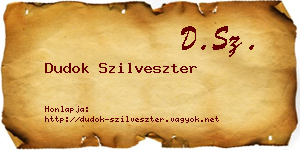 Dudok Szilveszter névjegykártya